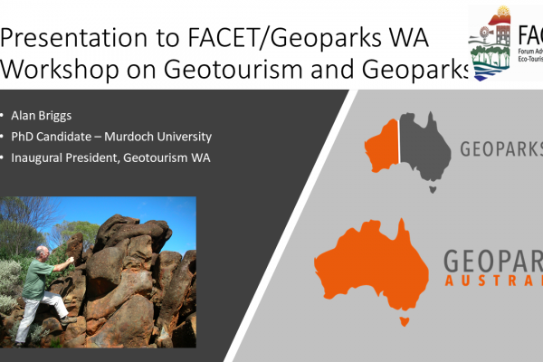Geotourism and Geoparks Workshop – Alan Briggs